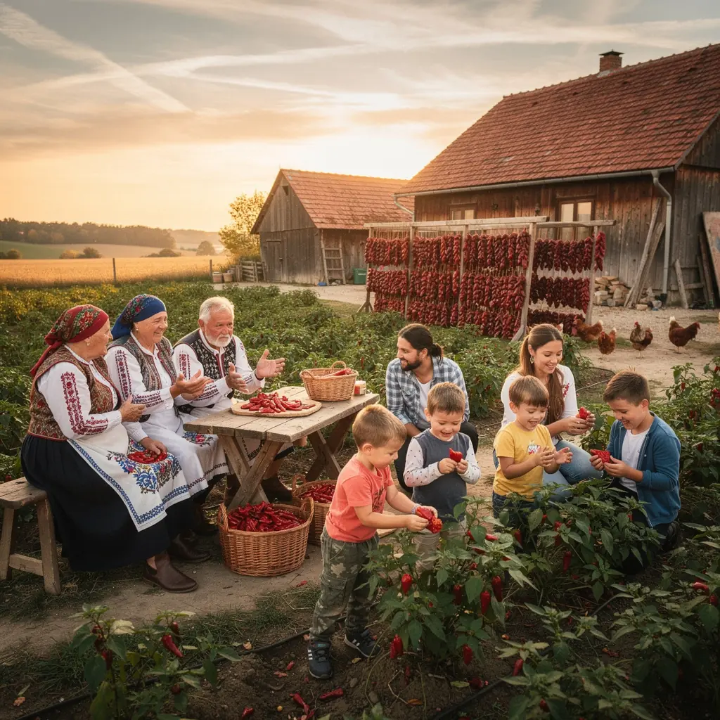 Friss zöldségekből készült tea, amely a paprika ízét hordozza.